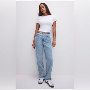 NWOT Good American Good ‘90s Straight Leg Jeans